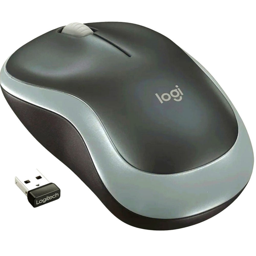 Logitech M185 Gray Wireless Mouse USB Nano Receiver Portable PC Laptop